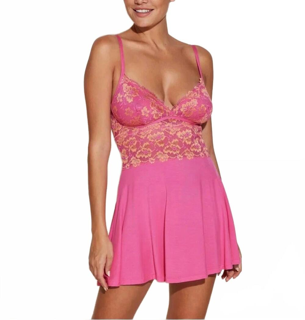NEW COSABELLA savona chemise with g-string in rani pink/gold